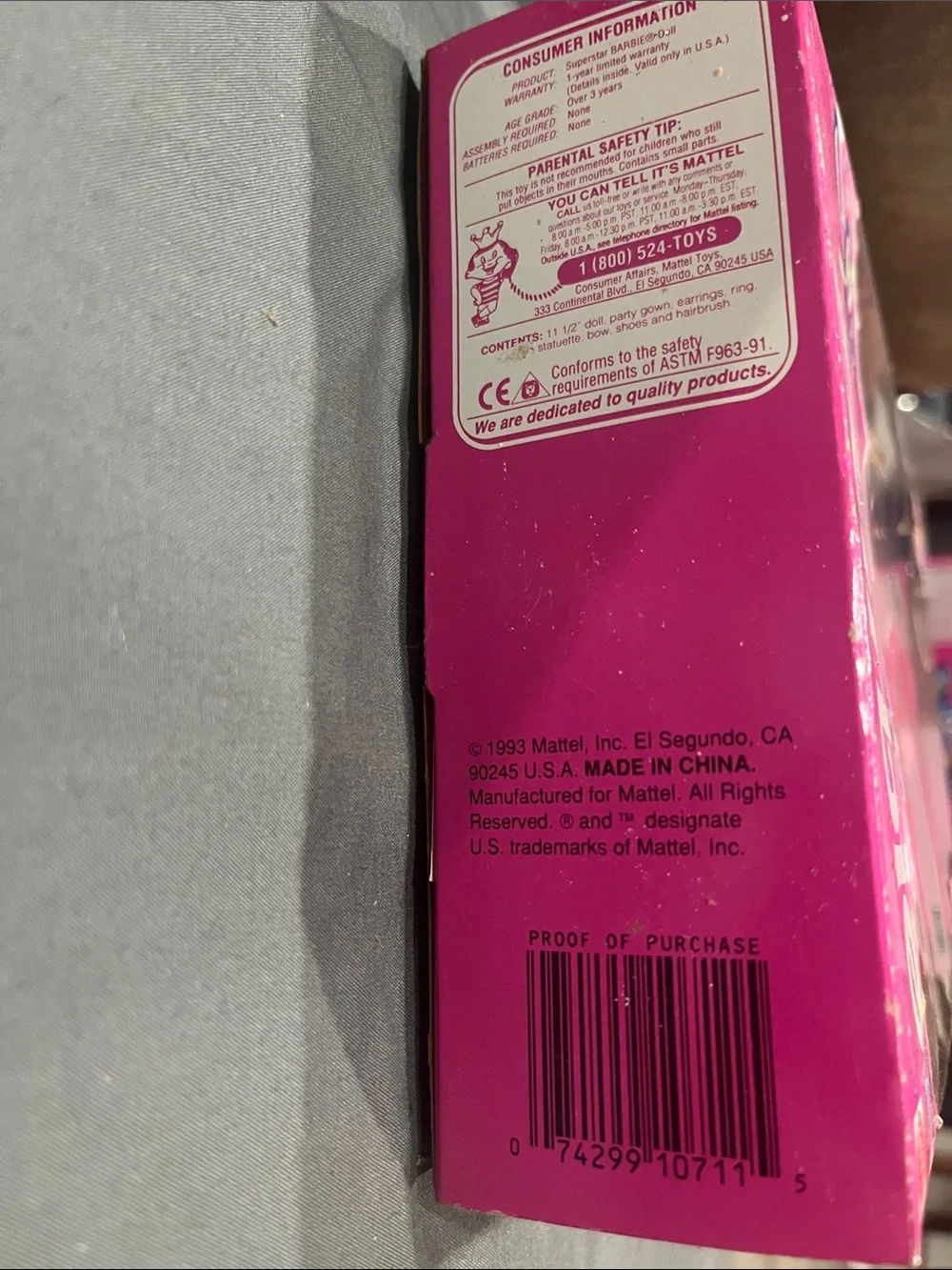 1993 Mattel Wal-Mart Superstar Barbie (African American Special Edition) 10711